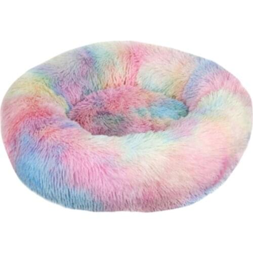 Pet Dog Bed Super Soft Kennel Round Fluffy Cat House Warm Comfortable Sleeping Cushion Mat Sofa Washable Puppy Plush