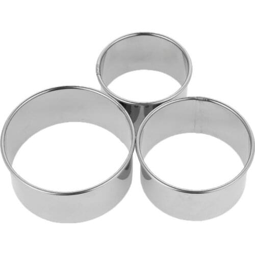 3pcs Stainless Steel Round Dumplings Molds Set Cutter Maker Cookie Pastry Wrapper Dough Cutting Tool Kitchen Gadgets Accessories