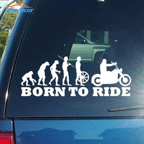 Ride Motorcycle Decal Personality Motorcycles Evolution Vinyl Car Sticker Funny Car Sticker Window Bumper Decals C1075
