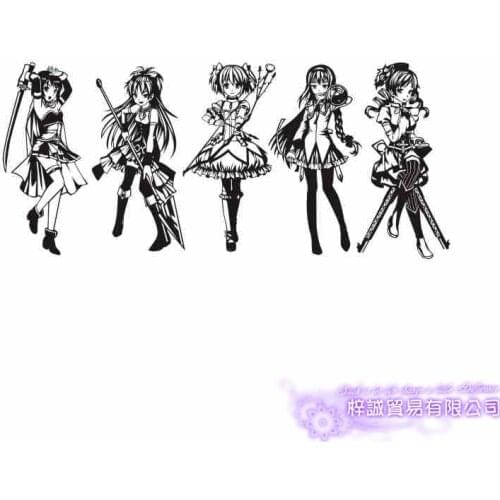 Puella Magi Madoka Magica Sticker Anime Cartoon Car Decal Sticker Vinyl Wall Stickers Decor Home Decoration