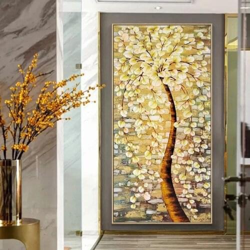 Little Golden Leaves Modern Wall Art Canvas Painting Nordic Posters And Simple Prints Wall Pictures For Living Room Decor