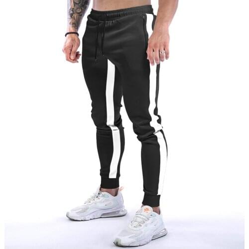 2020 new muscle fitness running training sports cotton trousers mens breathable Slim beam mouth casual health pants