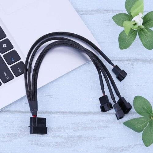 New Computer fan one point four transfer cable HUB big 4pin to 3pin/4pin package net one for four extension cable PC power cord