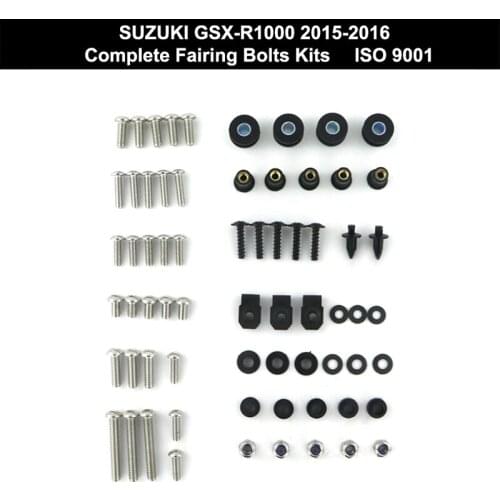 Fit For Suzuki GSXR1000 GSX-R1000 2015 2016 Complete Full Fairing Bolts Kit Clips Nuts Stainless Steel GSXR 1000