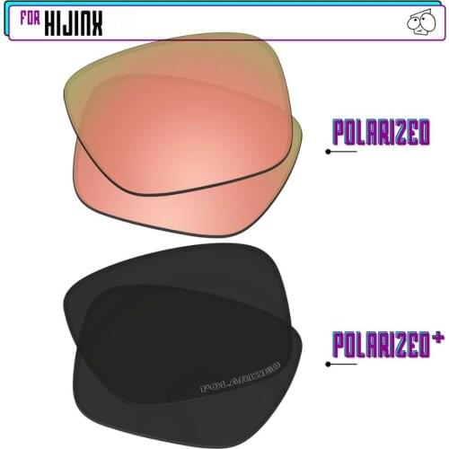 EZReplace Polarized Replacement Lenses for - Oakley Hijinx Sunglasses - BlackP Plus-RoseP