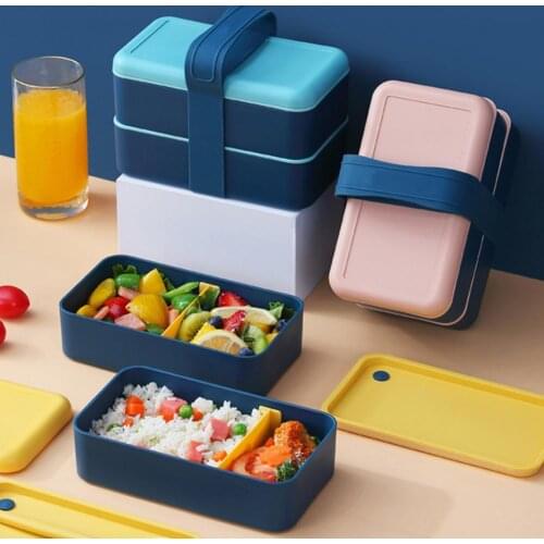 Portable Bento Lunch Box Removable Grid Lunchbox Food Container Bento Box Heat Resistant PP Kitchen Organizer Food Storage Box