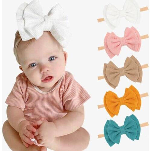 MAYA STEPAN 1 PCS Baby Girl Headband Infant Hair Accessories Bowknot Band Big Bowknot Newborn Tiara Gift Toddlers Headwear
