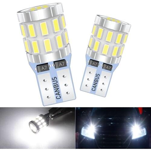 T10 W5W LED Bulbs Canbus OBC Error Free LED Car Parking Position Lights 168 192 W5W Car Interior Lamp 3014 Xenon White 12V 6000K