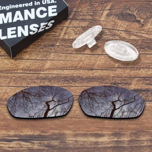 ToughAsNails Resist Seawater Corrosion Brown Polarized Replacement Lens and Clear Nose Pads for Oakley Whisker