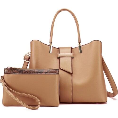 Women Small Pu Leather Handbags High Quality Ladies Tote Crossbody Bags for Women Fashion 2 Pieces Set Shoulder Messenger Bags