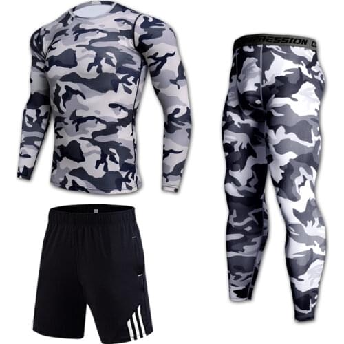 Winter Mens Thermal Underwear rashgard Long Sleeve Fitness Tights Sportswear Compression Elastic Track and Field Clothing men
