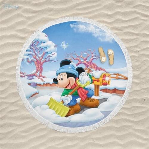 Winter Disney Mickey Mouse Pattern Beach Towel Minnie Mouse Blanket Swimming Bath Towel Adult Children Gift Vacation Yoga Mats