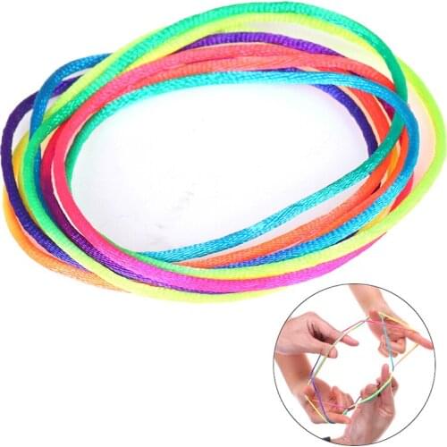 Rainbow Color Fumble Finger Thread Rope String Game Developmental Toy Puzzle Educational Game for Children Kids