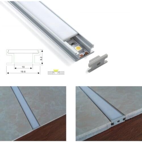 15sets/pack ;1m /2m each SDW 1909 flat aluminum profile channel led for floor