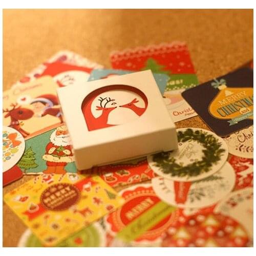 2lots Boxed sticker many styles seal sticker package box decoration Christmas Seal sticker