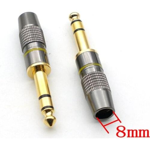 20pcs copper 6.35 mm (1/4 in) Jack Male stereo JACK PLUG for soldering connectors