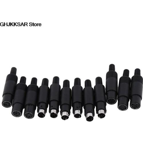 3/4/5/6/7/8 PIN Chassis Cable Mount 1Pc Male Female Mini DIN Plug Socket Connector