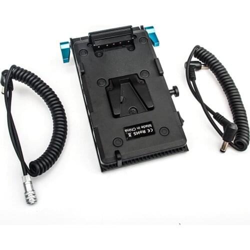 WY-VG1 Power Supply System V Mount Battery Plate Adapter with DC to BMPCC 4K/6K Cable for Broadcast SLR HD camera