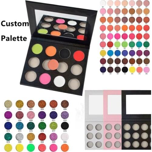 No Logo Eye Shadow Pallet Wholesale 12 Color Eyeshadow Custom Palette Makeup Private Label Cosmetics Bulk