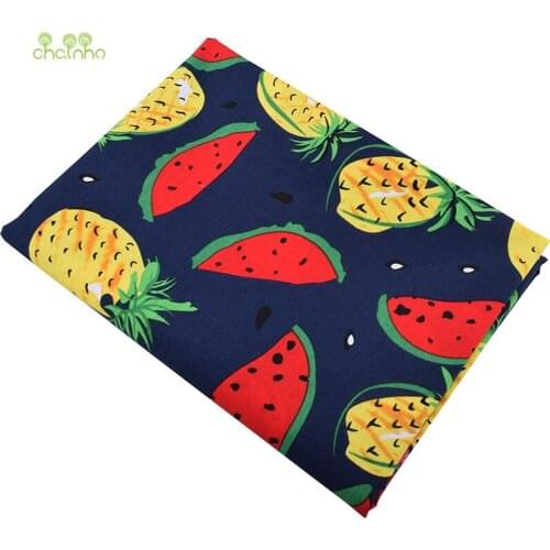 Chainho,New Arrived Fruit Print Pattern Patchwork Cotton Fabric,For Quilting&Sewing Dress Shirt Skirt Poplin Material,Half Meter