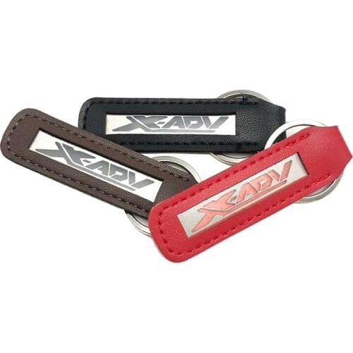 For HONDA X-ADV XADV X ADV Leather Keychain Fashion Metal Keychain Leather Motorcycle Key Chain Key Ring Keyring Gift