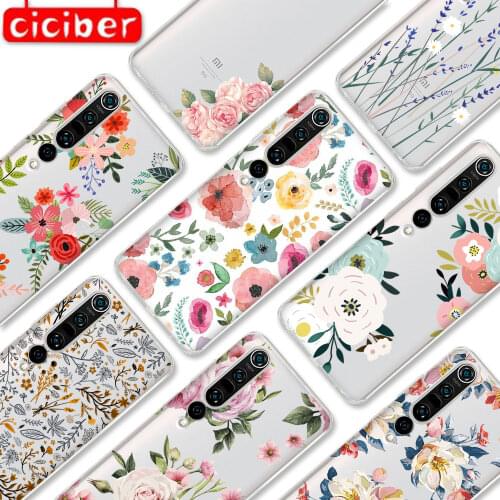 Dry Flowe Phone Case For Xiaomi MI Note 10 9 9T Pro SE A2 A3 Lite 6X F1 Redmi Note 8T 9S 9 8 7 A Pro Soft Silicone TPU Capa Back