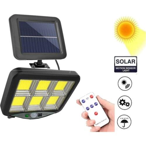 Seperable Outdoor Waterproof IP65 Solar Garden Light Security Lighting solar Wall Lamp Motion PIR Sensor Powerful 3 Modes remote