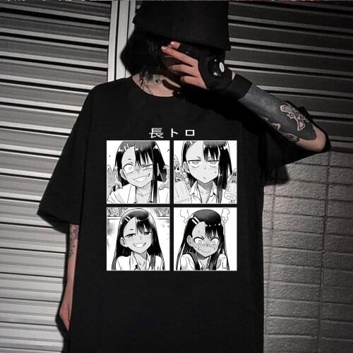 Anime Don't Toy With Me Miss Nagatoro T Shirt Harajuku Summer Short Sleeve Oversized T-shirt