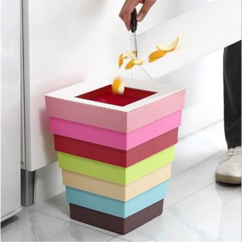 Creative Folding Waste Bin Desktop Garbage Basket Storage Box Home Table Office Supplies Trash Can Dustbin Sundries Barrel Box