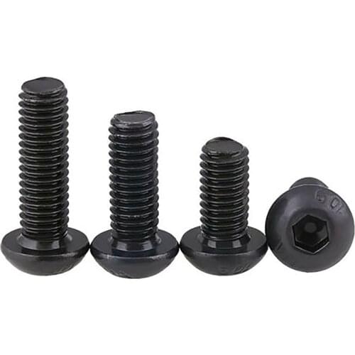 M5 M6 M8 M10 M12 Black Zinc Plated Button Head Hex Socket Screws Allen Bolts DIN7380 High Tensile Grade 10.9 Carbon Steel