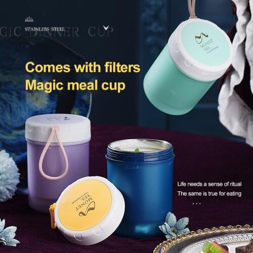 Multifunctional insulation cup Stainless Steel Soup Cup Breakfast Cup Microwaveable Soup Porridge Milk Cup
