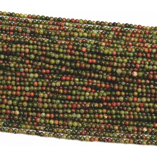 Fashion natural unakite stone 2mm 3mm round spacers beads stone fit diy necklace bracelet loose accessories beads 15inch B396