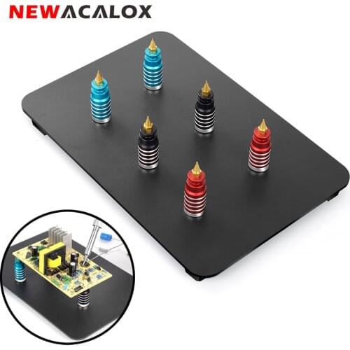 NEWACALOX Third Hand Tools Magnetic Base PCB Board Fixing Clip Soldering Helping Hand Welding Repair Fixture for Soldering