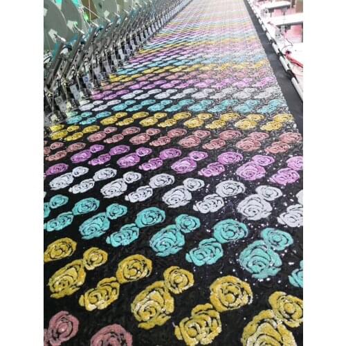 Nigerian Laces Fabric super Quality SYJ-11958 sequins French Tulle Lace Fabric