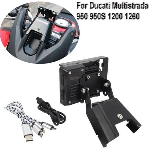 New Motorcycle For Ducati Multistrada 950 S from 2017 1260 from2018 Enduro from 2016 Mobile Phone Stand Holder GPS Plate Bracket