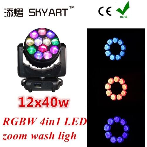 2020 New Good Price 12x40w RGBW 4in1 Zoom Wash LED Beam Moving Head