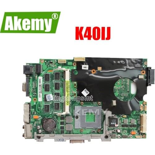 Send CPU K50IJ Motherboard REV 2.1 For Asus K40IJ K40AD K40AF K50AD K50AF Laptop motherboard K50IJ Mainboard K50IJ Motherboard