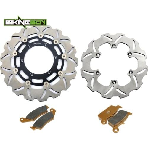 BIKINGBOY Front Rear Brake Discs Disks Rotors DRZ DR-Z 400 SM SuperMotard 05 06 07 08 09 10 11 12 13 14 15 16 17 18 19 20 21 Set