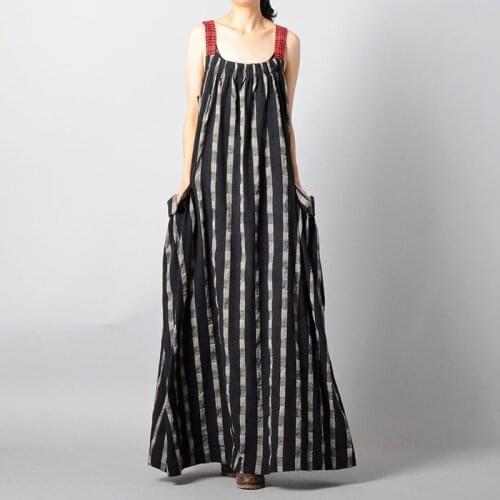 Spring Dresses 2020 Robe Vintage Femme Cotton Linen Sleeveless Maxi Dress Sun Dresses For Women Chinese Style Clothing 11342