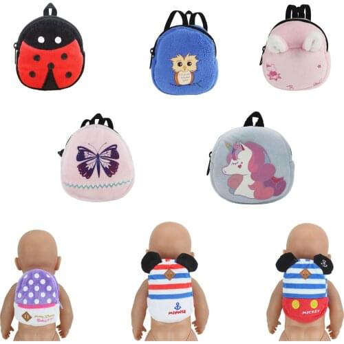 New 1pcs print Outgoing Packets Outdoor Carrying Doll Backpack Suitable for 43cm Baby Doll Doll and American Girl Doll