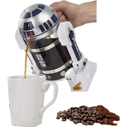 French Press Glass Water Storage Bottle Robot Collection Coffee Machine 960ml Coffee Maker Tea Pot