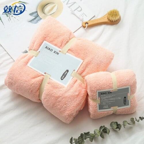 70x140cm Super Water Absorbent Bath Towel Parent-kid Thick Soft Bathroom Hair Dry Towels Comfortable Solid Color Face Towels