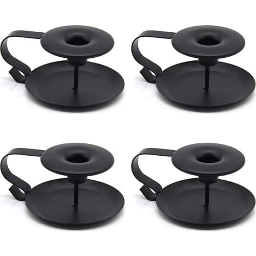 VINCIGANT Decorative Black Candlesticks