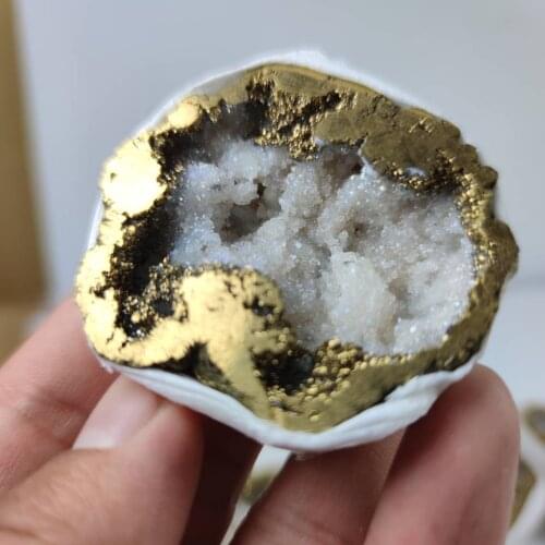 1pcs Rainbow aura bismuth titanium silicon crystal mineral geode agate,cornucopia