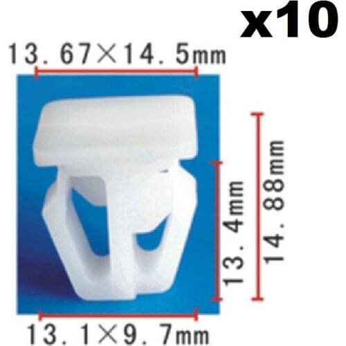 10pcs Nylon For Honda Door interior trim plate fixed buckle / Retainer Clips