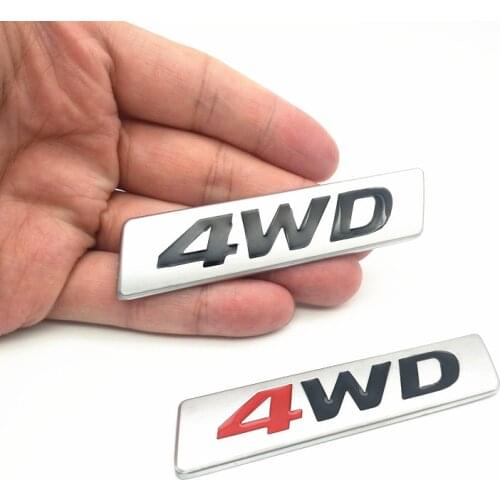 FDIK 3D Car Styling Chrome Metal Sticker AWD Emblem 4WD Badge Logo Tail Fender Decal for Toyota Impreza Honda 4X4 Off Road SUV