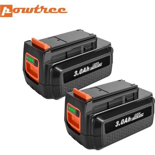 Powtree 3.0Ah 36V/40V LBX36 Rechargeable Battery For Black&Decker LBXR36 BXR36 LST136 LST420 LST220 LST300 MTC220 MST1024