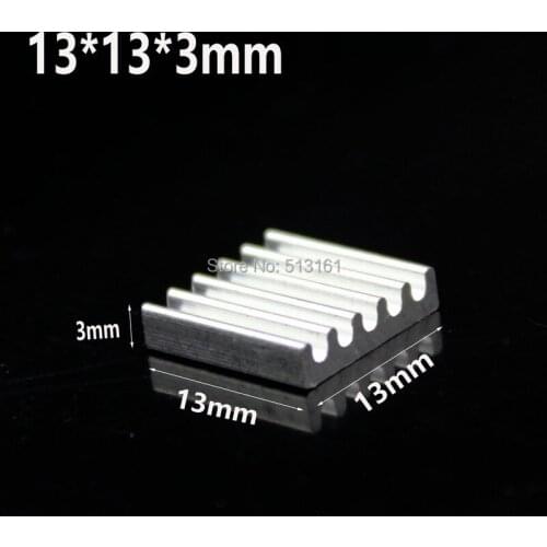 1000 pcs/lot Gdstime 13x13x3mm Aluminum Heat Sink Radiator Heatsink for CPU,GPU, Electronic Chipset Computer Heat Dissipation