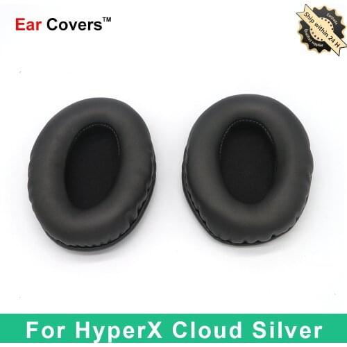 Ear Pads For HyperX Cloud Silver Headphone Earpads Replacement Headset Ear Pad PU Leather Sponge Foam