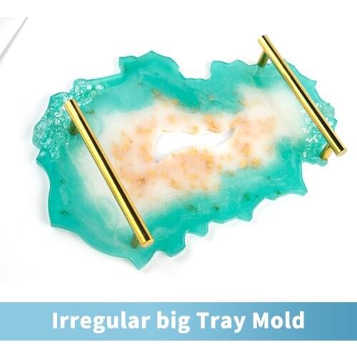 DIY Irregular Tray Mold Large Wave Table Mat Base DIY Accessories Resin Silicone Mold Large Coaster Mold For Resin Jewelry Craft